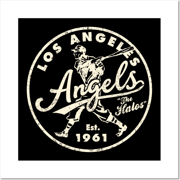 Old Style Los Angeles Angels 2 by Buck Tee Originals Wall Art by Buck Tee